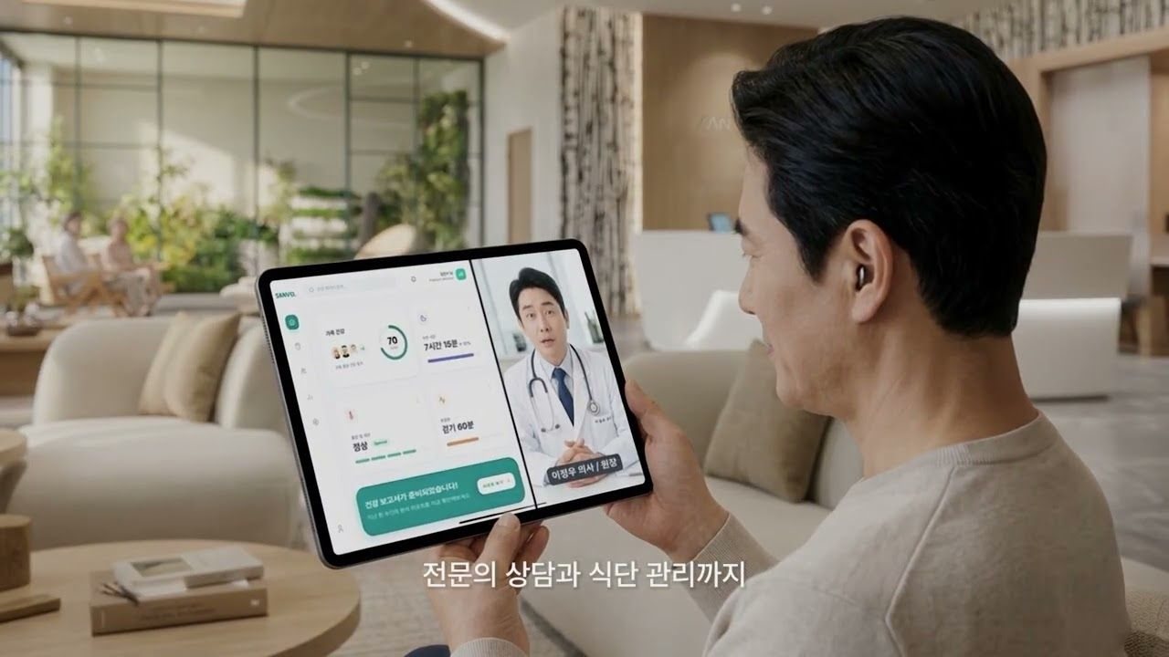 상벨 라운지에서 비대면 상담을 받는 이용자